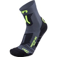 UYN Cycling MTB Light Fahrradsocken Herren anthrazit/yellow fluo 35-38 von Uyn