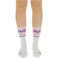 UYN Cycling One Light Fahrradsocken Damen W090 - white-lilac 41-42 von Uyn