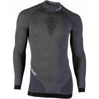 UYN Fusyon langarm Funktionsshirt Turtleneck aus Merinowolle Herren grey york/avio/white L/XL von Uyn