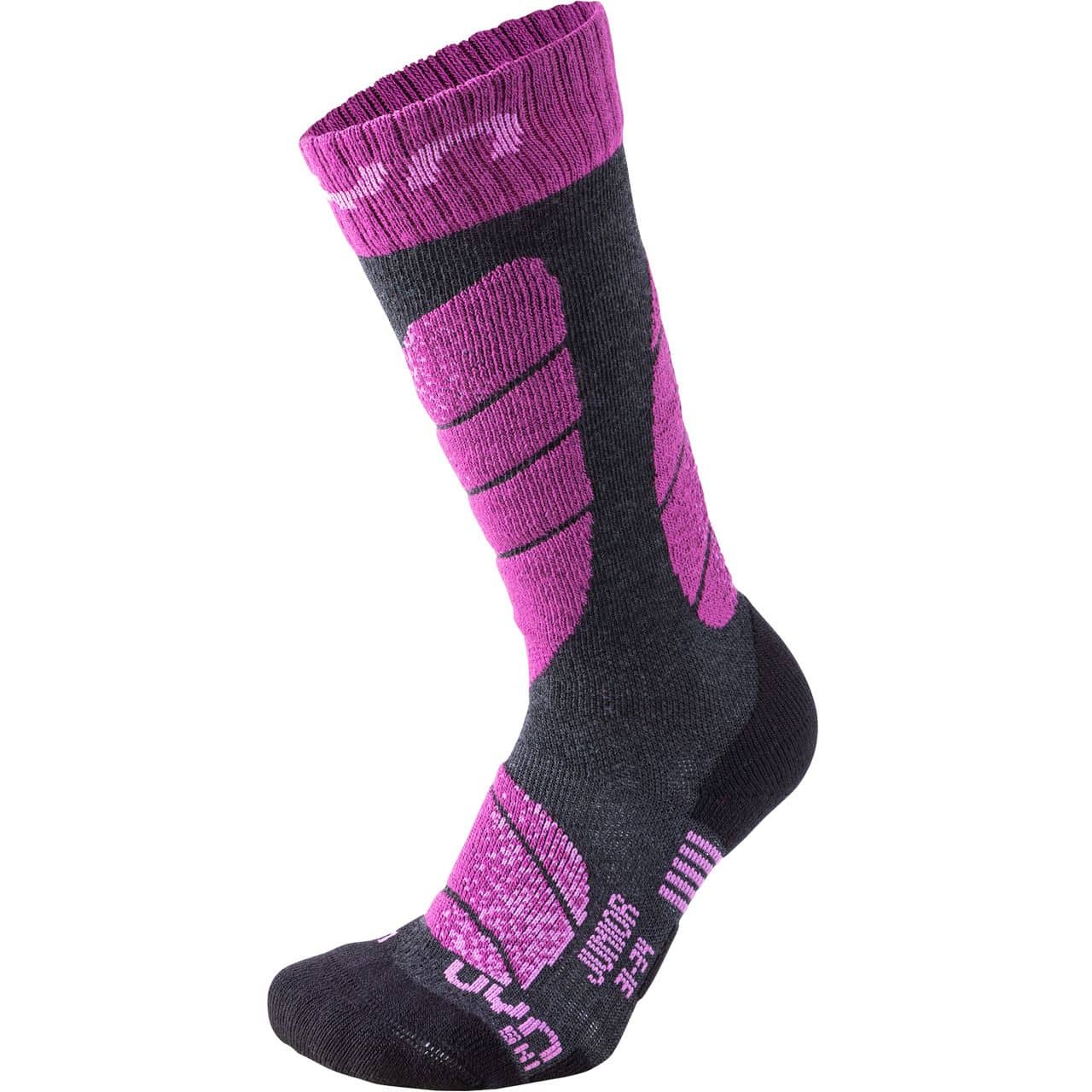 UYN Junior Skisocken anthracite melange/violet UYN Junior Skisocken anthracite melange/violet von Uyn