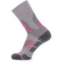 UYN Merino Mid Trekkingsocken doppellagig Damen light grey/pink 41-42 von Uyn