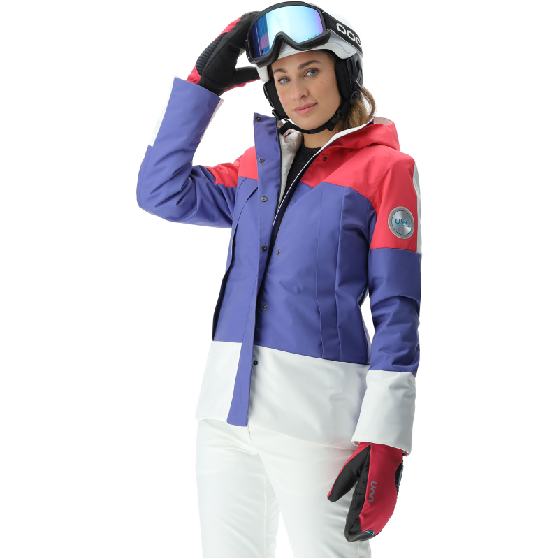 UYN Natyon Snowqueen Full-Zip Skijacke Damen pink yarrow/blue iris/optical white XS von Uyn