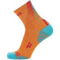 UYN Run Fit Laufsocken mit Cool-Air-Flow Technologie Herren orange/turquoise 35-38 von Uyn