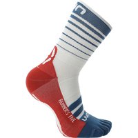 UYN Runner's Lauf-Zehensocken Herren W632 - white-blue poseidon-red 35-38 von Uyn