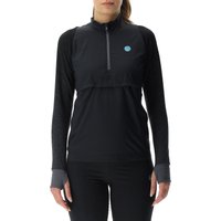 UYN Running Exceleration Wind Zip-Up Laufshirt Damen black/cloud XL von Uyn