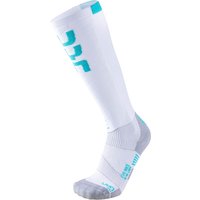 UYN Evo Race Skisocken aus Natex Damen white/water green 41-42 von Uyn