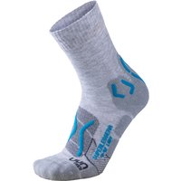 UYN Superleggera Trekkingsocken mit Cool-Air-Flow Technologie aus Natex Damen light grey/turquoise 37-38 von Uyn