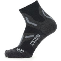 UYN Trekking 2in Merino Low Cut Trekkingsocken aus Merinowolle Damen black/grey 41-42 UYN Trekking 2in Merino Low Cut Trekkingsocken aus Merinowolle Damen black/grey 41-42 von Uyn