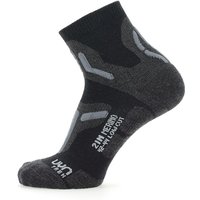 UYN Trekking 2in Merino Low Cut Trekkingsocken Herren black/grey 42-44 von Uyn