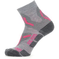 UYN Trekking 2in Merino Low Cut Trekkingsocken aus Merinowolle Damen light grey/pink 35-36 von Uyn