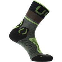 UYN Trekking One Merino Socken E163 - green/acid green 42-44 von Uyn