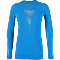 UYN Visyon langarm Ski-Funktionsshirt Kinder cyan blue/orange shiny/lime 10/11 (138-143 cm) von Uyn