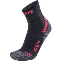 UYN Winter Pro Run Laufsocken mit Cool-Air-Flow Technologie aus Natex Damen anthrazit/coral 41-42 von Uyn