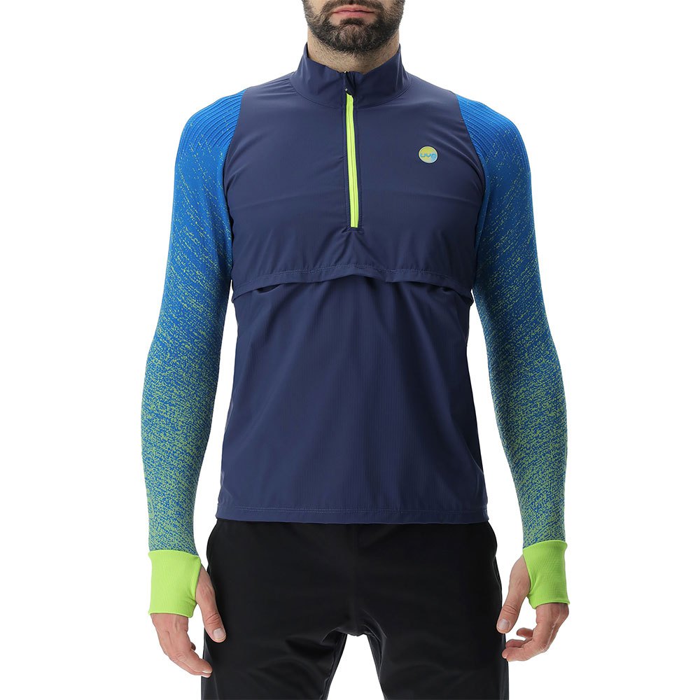 Uyn Running Exceleration Windproof Zip Up Long Sleeve T-shirt Blau 2XL Mann Uyn Running Exceleration Windproof Zip Up Long Sleeve T-shirt Blau 2XL Mann von Uyn