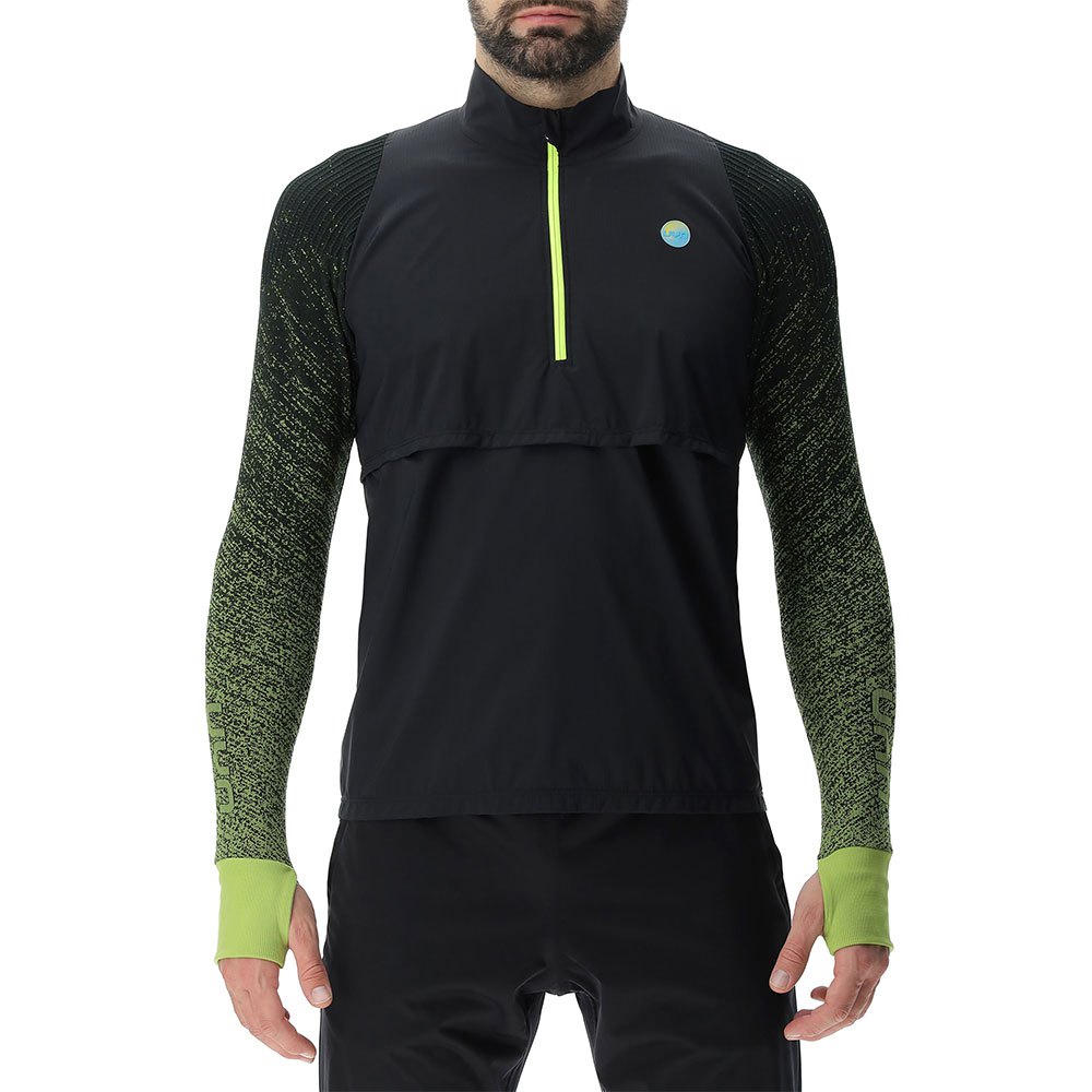 Uyn Running Exceleration Windproof Zip Up Long Sleeve T-shirt Schwarz XL Mann Uyn Running Exceleration Windproof Zip Up Long Sleeve T-shirt Schwarz XL Mann von Uyn