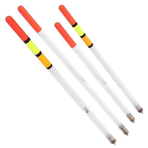 10 Stuck Angelposen Set, Posen Angeln Bobbers Floats Pole Schwimmer für Salzwasser Süßwasser(2.5-Weiß) von VGEBY