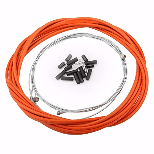 V GEBY Fahrradbremsseil, Fahrradschaltkabel für die Reparatur von Mountainbike-Fahrrädern(Orange) von VGEBY