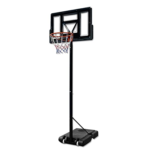 VA-Cerulean Basketballkorb,Tragbarer Höhenverstellbar Befüllbarer Basketballständer mit Rollen,Inkl. Basketball und Pumpe,Außen- und Innengebrauch Korbanlagen für Kinder Erwachsene von VA-Cerulean