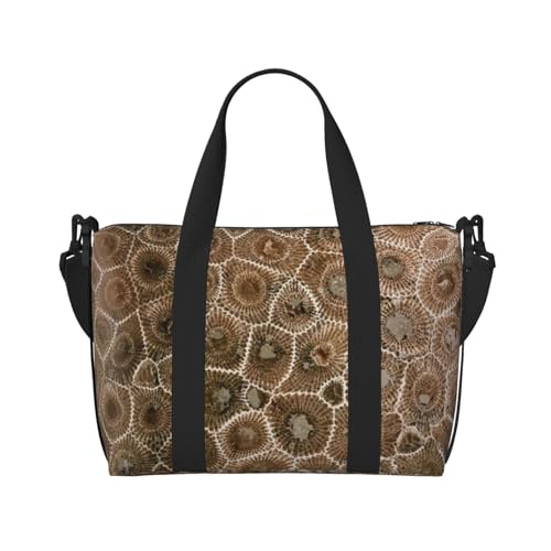 Petoskey Stone Handreisetasche - Leichte und langlebige Handgepäcktasche für Ihre Wochenendausflüge, trendige Reisetasche, Mehrzweck-Tragetasche, Schwarz , Einheitsgröße von VAGILO