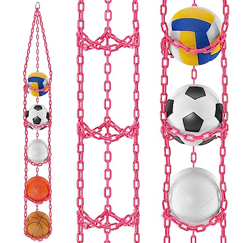 Vailantes Universal-Ballhalter für Basketball, Fußball, Volleyball - Ballaufhänger - Aufbewahrung von Sportgeräten - Präsentation von Bällen an der Wand – Rosa von Vailantes