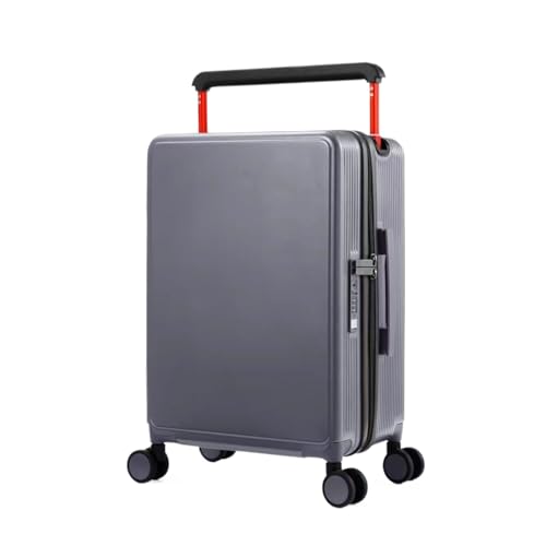 VALCLA Reisekoffer Gepäck Multifunktions-Ladegerät Breiter Trolley-Koffer Passwortbox Universal-Rad-Reißverschluss Ultraleichter Koffer Weichschalenkoffer(Dark Gray,24in) von VALCLA