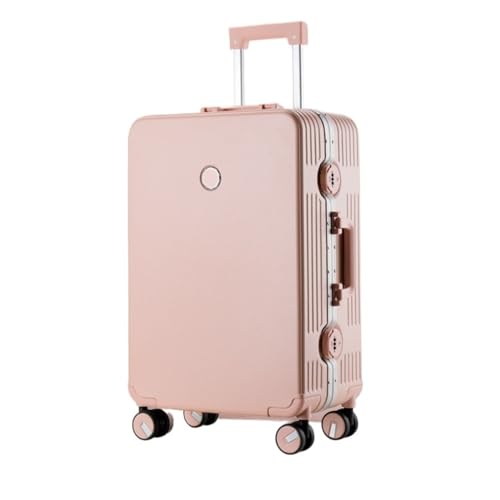 VALCLA Reisekoffer Großer Koffer mit Rollen, Aluminium-Koffer, wasserdicht und druckfest, versiegelter Koffer, Handgepäck Weichschalenkoffer (Color : B, Size : 24in) von VALCLA