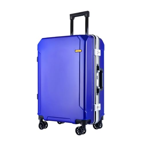 VALCLA Reisekoffer Großraumkoffer Universalrad Passwortbox Tragbarer Trolleykoffer for Herren und Damen Weichschalenkoffer(Sapphire Blue,24in) von VALCLA