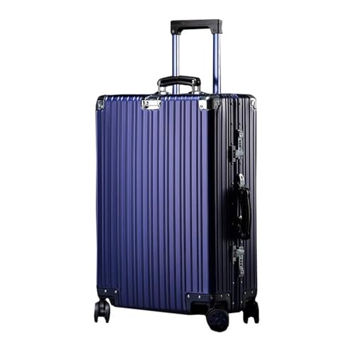VALCLA Reisekoffer Koffer aus Aluminium-Magnesium-Legierung, Boarding-Trolley, Passwort-Box, Aluminiumrahmen, Gepäck, einfacher tragbarer Reisekoffer Weichschalenkoffer (Color : C, Size : 26in) von VALCLA