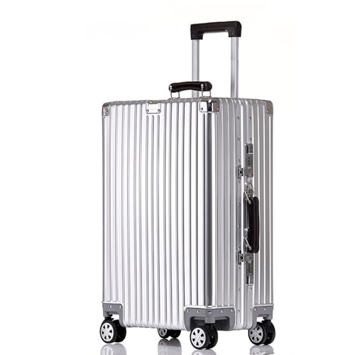 VALCLA Reisekoffer Koffer aus Aluminium-Magnesium-Legierung, Boarding-Trolley, Passwort-Box, Aluminiumrahmen, Gepäck, einfacher tragbarer Reisekoffer Weichschalenkoffer (Color : E, Size : 20in) von VALCLA