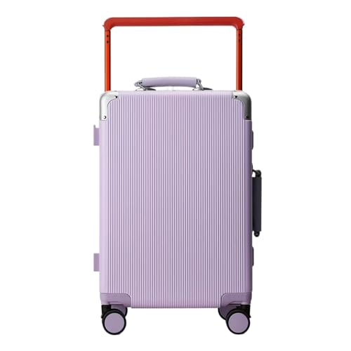 VALCLA Reisekoffer Multifunktionaler Koffer 24 Zoll Großraumkoffer 20 Zoll Spinner-Koffer Boarding-Koffer Weichschalenkoffer(Purple,20in) von VALCLA