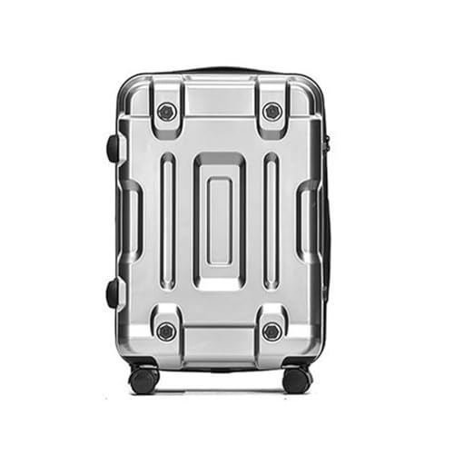 VALCLA Reisekoffer Reisekoffer TSA Zollschloss Koffer Universalrollen Geräuschloser Koffer Bordkoffer Verschiedene Größen Weichschalenkoffer(Silver-A,26in) von VALCLA