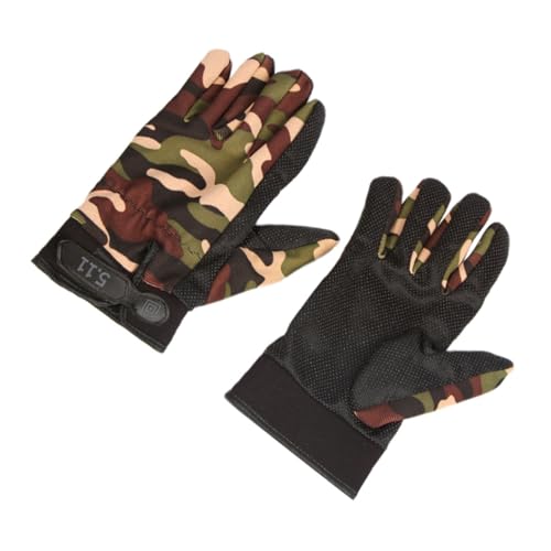 VALICLUD 1 Paar Outdoor Handschuhe Fitness Handschuhe Camo Handschuhe Laufhandschuhe Widerstandsfähiger Halbfinger Reithandschuhe Finger Praktische Camping Handschuhe Bergsteiger von VALICLUD