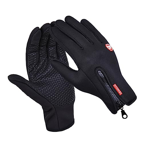 VALICLUD 1 Paar Outdoor-screentouch-Handschuhe Skihandschuhe Dünne Handschuhe Fahrradhandschuhe Beheizbare Handschuhe Motorradhandschuhe Fahrhandschuhe Gel Winterhandschuhe Damen Arm Black von VALICLUD