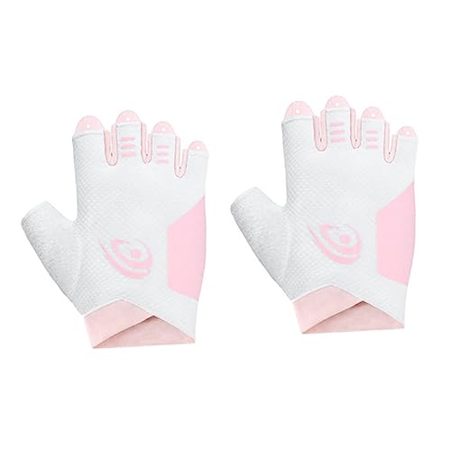 VALICLUD 1 Paar Reithandschuhe, Trainingshandschuhe, Gewichtheberhandschuhe für Herren, fingerlose Handschuhe, Fahrradhandschuhe, Herren-Handschuhe, praktisch, atmungsaktiv, Spandex, Rosa von VALICLUD