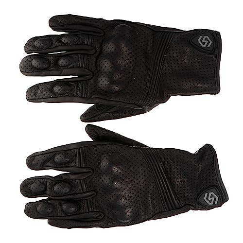 VALICLUD 1 Paar Ritter atmungsaktive Handschuhe Motorradhandschuhe fliegen Fahrradhandschuhe für Herren winterhandschuhe rekawiczki zimowe Outdoor-Handschuhe Sporthandschuhe Schaffell Black von VALICLUD