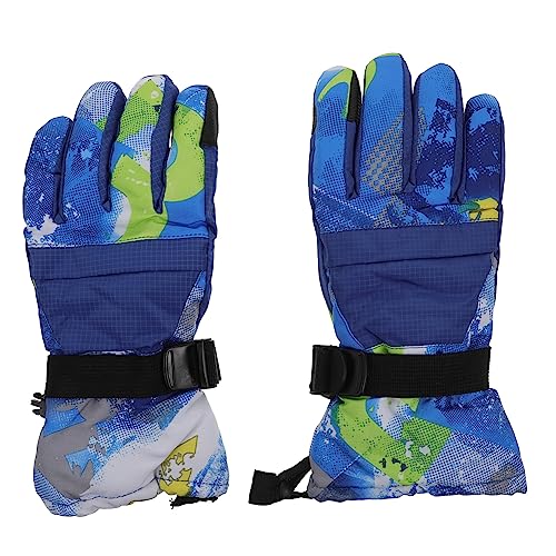 VALICLUD 1 Paar Skihandschuhe thermohandschuhe Thermal Gloves Handschuhe Outdoor Blaue Handschuhe kalt Snowboard-Schneehandschuh Brille Winddichte Handschuhe Winterhandschuhe Polyester Blue von VALICLUD