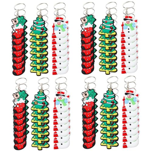 VALICLUD 120 STK Weihnachts-schlüsselanhänger Schlüsselanhänger Zum Aufhängen Schneemann-schlüsselanhänger Weihnachtsmann Schlüsselanhänger Weihnachtsstrumpffüller Harz von VALICLUD