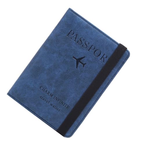 VALICLUD 1Stk Reisepassetui Wallet kreditkartenhalter Reisezubehör geldbörse Passport Holder Credit Card Holder damenbörse Reisepass Brieftasche Fall RFID-Geldbörse Blue von VALICLUD