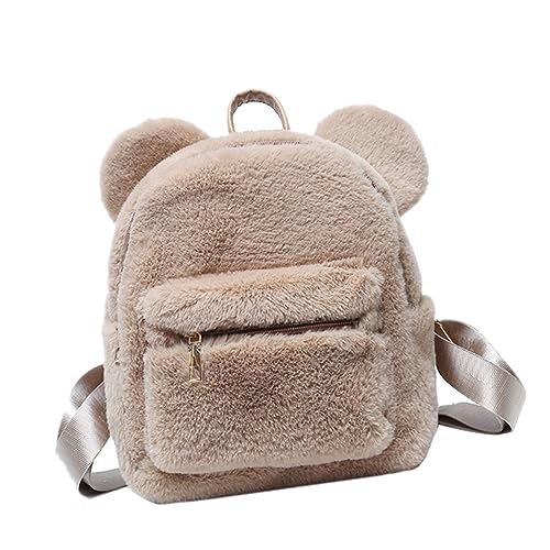 VALICLUD 1Stk pelziger Rucksack reiserucksack Damen Umhängetaschen Damen Tasche für Frauen Damen umhängetaschen Büchertasche schultüte Rucksack Mädchenrucksack Plüsch Brown von VALICLUD