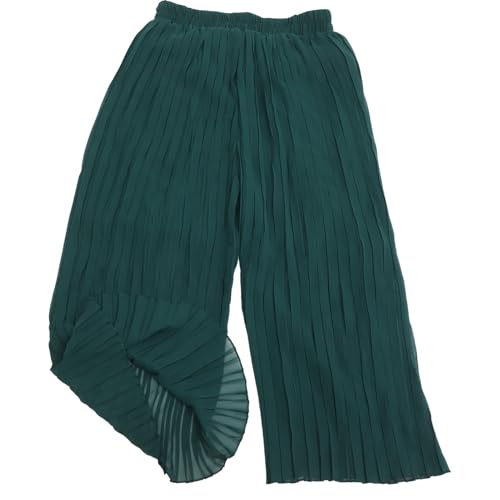 VALICLUD 1stk Frauen-Chiffon-Hosen Fließende Hose Sommeroutfits Damen Sommerkleidung Für Damen in Großen Größen Sommerkleider Damen Leggings Mit Weitem Bein Für Frauen Hoch Tailliert Green von VALICLUD