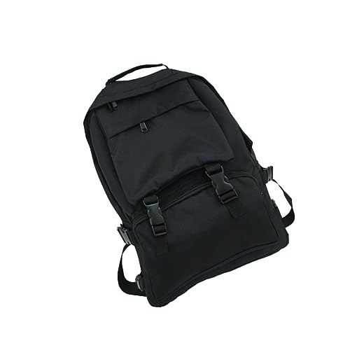 VALICLUD 1stk Studenten Rucksack Einfache Tasche Business-Rucksack Einfacher Rucksack Computerrucksack Koreanischer Rucksack Lässige Tagesrucksäcke Reiserucksack Umhängetasche Metall Black von VALICLUD