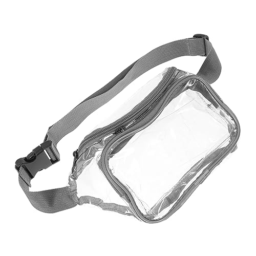 VALICLUD 1stk Transparente Bauchtasche Im Freien wasserdichte Handyhülle Riementasche Stadiongeprüfte Gürteltasche Sporttasche wasserdichte Trockentasche Flasche Bausatz Beutel PVC Grey von VALICLUD