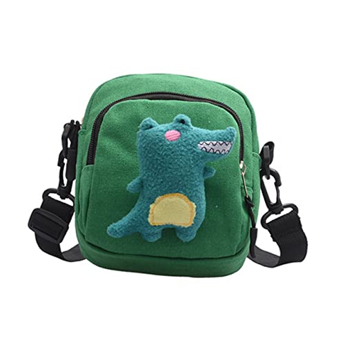 VALICLUD 1stk Umhänge-Handytasche Dumpling-umhängetasche Handtasche Dinosaurier Mini-Handytasche Riementasche Umhängetasche Umhängetasche Leichensack Geldbeutel Weiße Clutch Segeltuch Green von VALICLUD