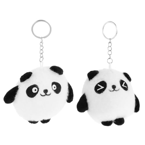 VALICLUD 2 Stück Riesenpanda Anhänger Plüsch Panda Schlüsselanhänger Panda Schlüssel Ornamente Plüsch Panda Anhänger Panda Puppen Dekor Panda Hängedekoration Schulranzen von VALICLUD