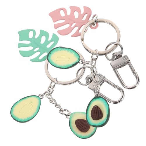 VALICLUD 2St Avocado-Schlüsselanhänger Portable tragbare Avocado Seed Keychain Rucksack-Schlüsselanhänger für Mädchen Cartoon hängen Mini-Schlüsselanhänger hängender Schlüsselanhänger Green von VALICLUD