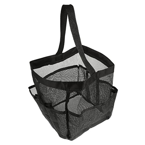 VALICLUD 3st Aufbewahrungstasche Tragbare Duschtasche Strand-mesh-duschtasche Schwarze Tragetasche Kulturbeutel Aus Mesh Große Kosmetiktasche Mesh-strandtaschen Reisetaschen Netz Black von VALICLUD