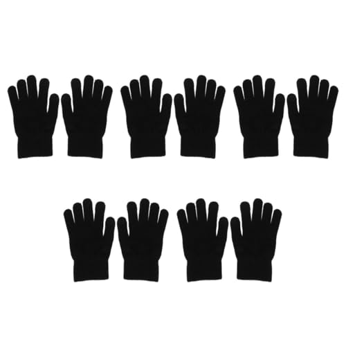 VALICLUD 5 Paar Strickhandschuhe Herrenhandschuhe Winterhandschuhe wasserdichte Herrenhandschuhe Schwarze Strickhandschuhe Warme Thermohandschuhe Handschuhe Für Kaltes Wetter von VALICLUD