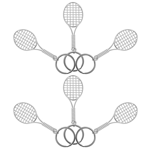 VALICLUD 6st Tennis-schlüsselanhänger Einzigartiger Schlüsselbund Sport Schlüsselanhänger Tennis-Charme Mini-Tennisball-schlüsselanhänger Kreativer Schlüsselanhänger Zinklegierung Silver von VALICLUD