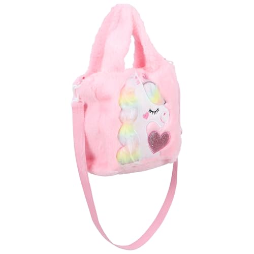 VALICLUD Einhorn Umhängetasche Plüsch-Umhängetasche Süße Einhorn-Handtaschen Kinder umhängetasche plüsch umhängetasche Büchertasche Schultertasche Plüschtasche für Mädchen Mädchentaschen von VALICLUD