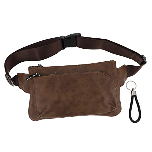 VALICLUD Gürteltasche aus PU-Leder Waterproof Bag Bauchtasche Coffee von VALICLUD